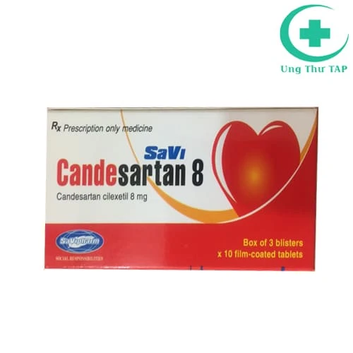 Savi Candesartan 8 - Thuốc điều trị suy tim, tăng huyết áp