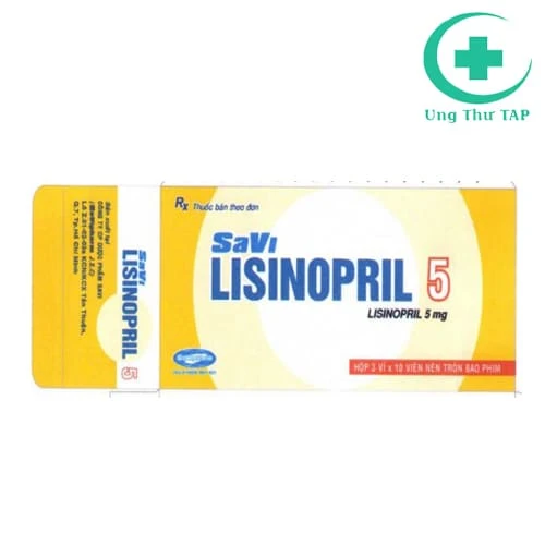 SaVi Lisinopril 5 - Thuốc điều trị suy tim, nhồi máu cơ tim