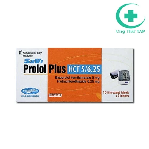 SaviProlol Plus HCT 5/6.25 - Thuốc điều trị tăng huyết áp 
