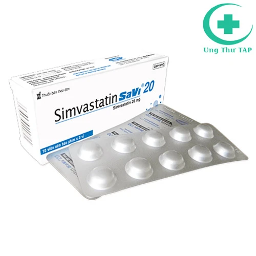 Simvastatin Savi 20 - Thuốc điều trị tăng cholesterol máu hiệu quả