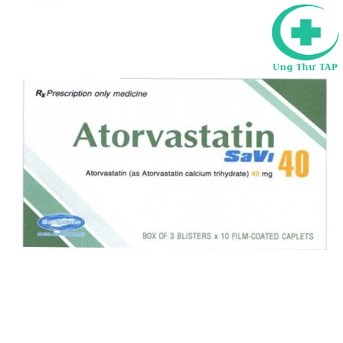 Simvastatin Savi 40 - Thuốc điều trị tăng cholesterol máu