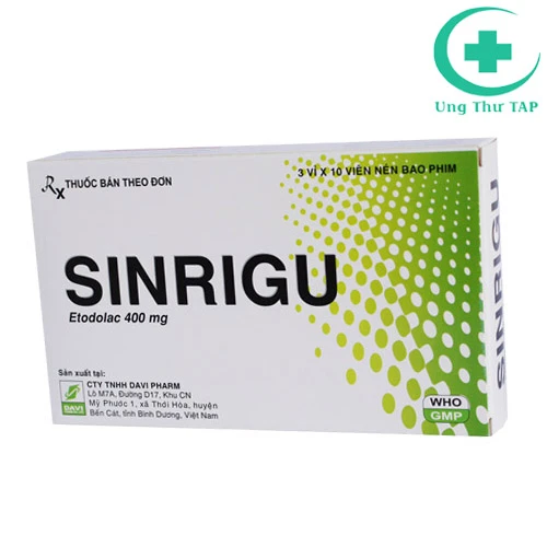 Sinrigu - Điều trị thoái hóa khớp, giảm đau cấp tính ngắn hạn.
