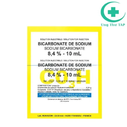 Sodium Bicarbonate Renaudin 8,4% - Trị nhiễm acid chuyển hóa