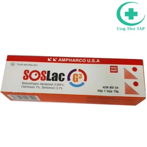 SOSLac G3 - Thuốc điều trị viêm da dị ứng, hăm da, lang ben