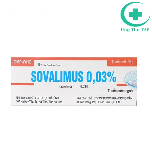 Sovalimus 0,03% - Thuốc điều trị viêm da vừa và nặng