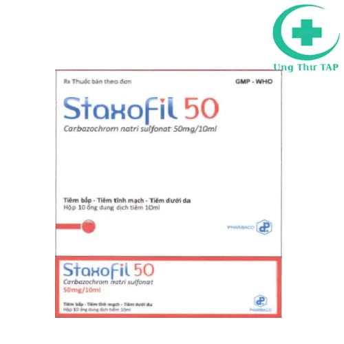 Staxofil 50 Pharbaco - Thuốc tiêm cầm máu hiệu quả