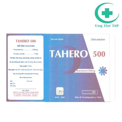 Tahero 500 - Thuốc giảm đau hạ sốt dạng dung dịch uống