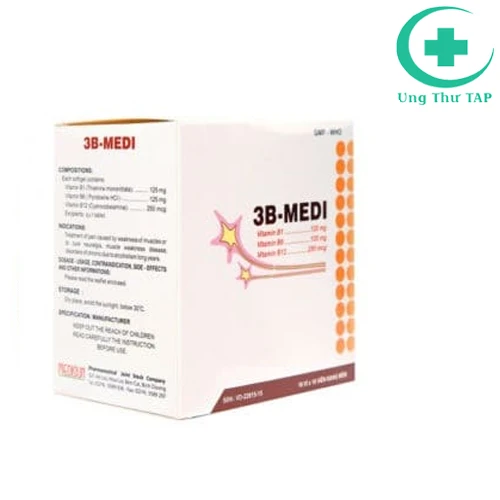 3B-Medi tab (viên nén)- thuốc bổ sung các VITAMIN nhóm B phổ biến