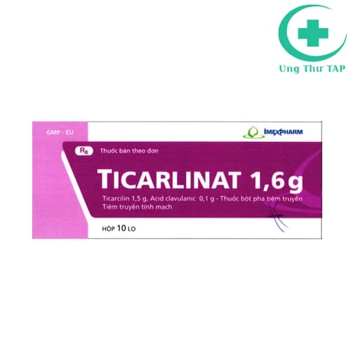 Ticarlinat 1,6g - Thuốc điều trị nhiễm khuẩn hiệu quả