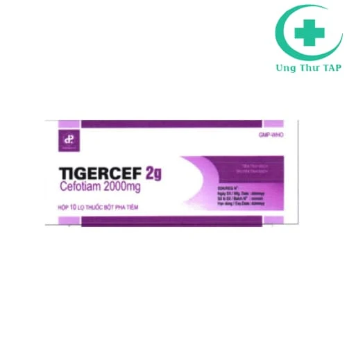 Tigercef 2g - Thuốc điều trị viêm, nhiễm khuẩn của Pharbaco