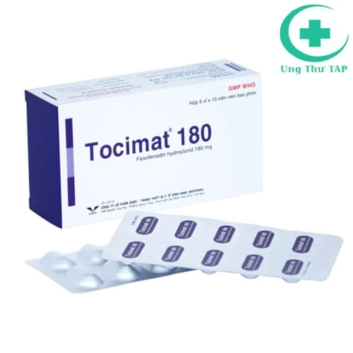 Tocimat 180mg Bidiphar - Thuốc làm giảm triệu chứng nổi mề đay tự phát mạn tính