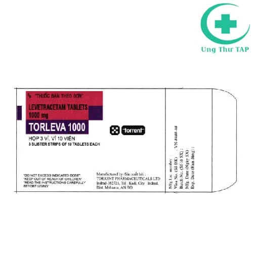 Torleva 1000 Torrent - Thuốc điều trị động kinh chất lượng
