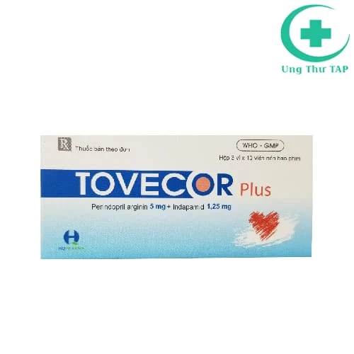 Tovecor plus 5mg/1,25mg - Thuốc điều trị tăng huyết áp hiệu quả