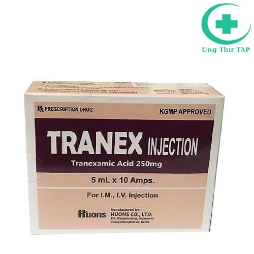Tranex Injection 250mg/5ml Huons - Thuốc điều trị xuất huyết
