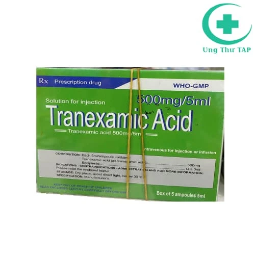 Tranexamic acid 500mg/5ml - Thuốc điều trị chảy máu bất thường