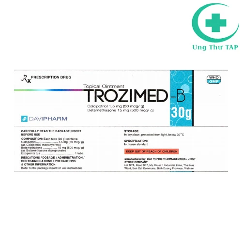 Trozimed-B - Điều trị bệnh vảy nến mảng ở mức độ nhẹ và vừa