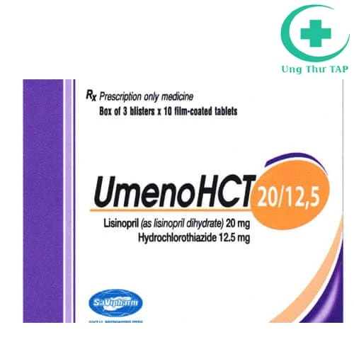 UmenoHCT 20/12,5 - Thuốc điều trị tăng HA nguyên phát hiệu quả
