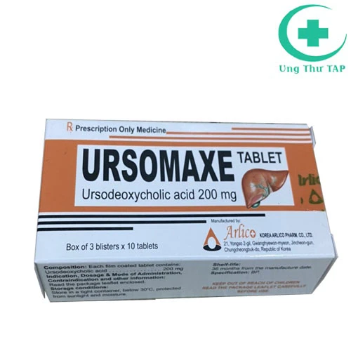 Ursomaxe Tablet 200 Mg - Thuốc điều trị sỏi túi mật, bệnh gan ứ 