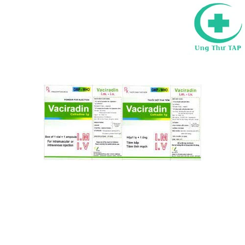 Vaciradin 2g - Vacxin điều trị các bệnh nhiễm khuẩn hiệu quả của VPC