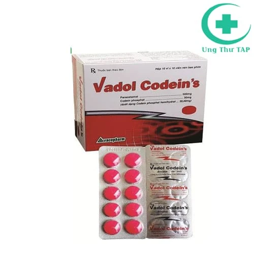 Vadol Codein - Thuốc điều trị đau nhức kèm theo sốt hiệu quả