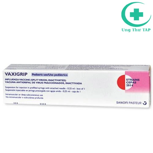 Vaxigrip 0,25ml - Phòng ngừa bệnh cúm mùa do virus cúm gây ra