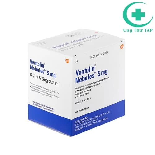 Ventolin Nebules  5mg/2,5ml - Thuốc điều trị hen, viêm phế quản