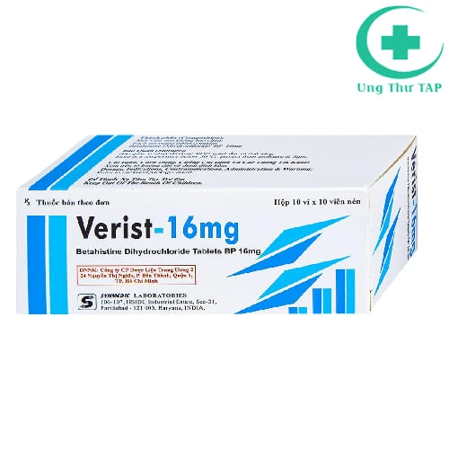 Verist 16mg - Thuốc điều trị hội chứng Meniere hiệu quả