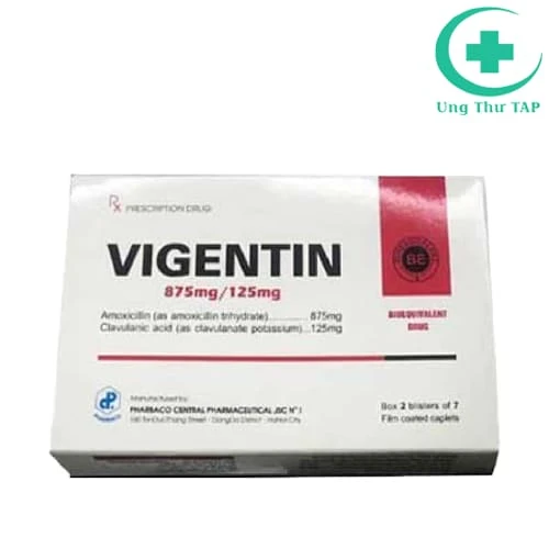 Vigentin 875mg/125mg Pharbaco (viên nén) - Điều trị nhiễm khuẩn