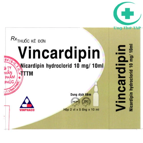 Vincardipin 10mg/10ml - Thuốc điều trị tăng huyết áp ác tính