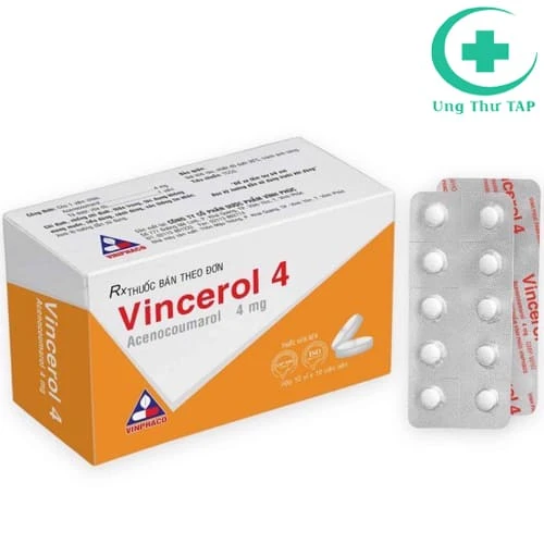 Vincerol 4mg - Thuốc điều trị bệnh tim gây tắc mạch