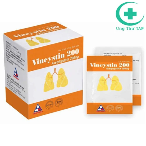 Vincystin 200 - Thuốc điều trị bệnh lý hô hấp có đờm nhầy quánh