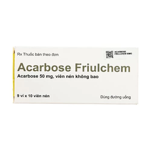 Acarbose Friulchem 50mg - thuốc điều trị đái tháo đường tuyp 2