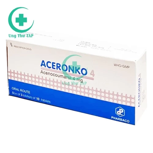 Aceronko 4 - Thuốc điều trị nhồi máu cơ tim hiệu quả của Pharbaco