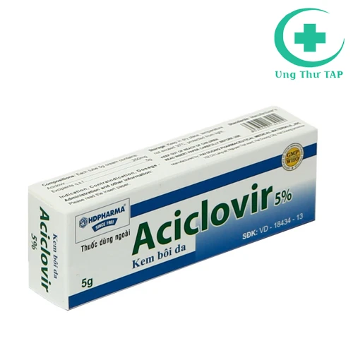 Aciclovir 5% HD Pharma - Thuốc dự phòng tái nhiễm virus Herpes simplex