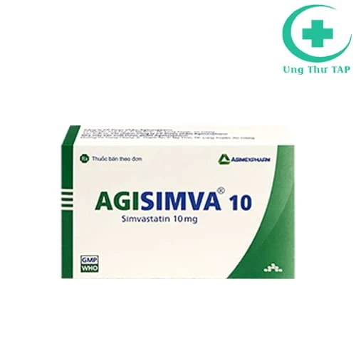 Agisimva 10 Agimexpharm - Thuốc làm giảm cholesterol trong máu 