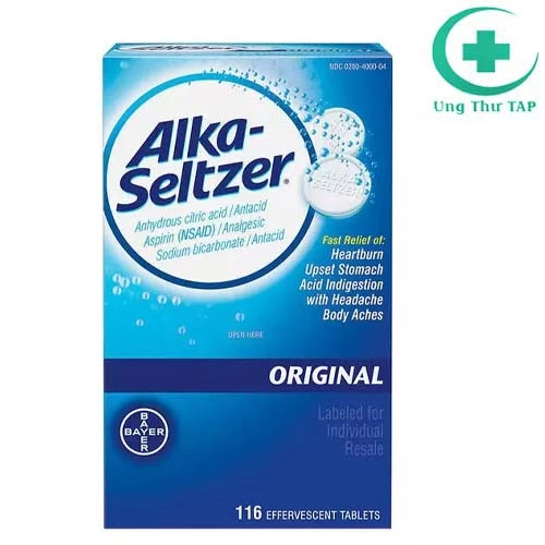 Alka-Seltzer - Giúp  giảm chứng ợ nóng, giảm độ acid dịch vị dạ dày