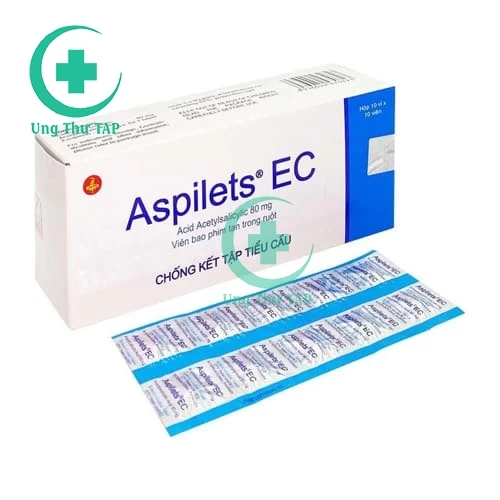 Aspilets EC 80mg - Thuốc dự phòng nhồi máu cơ tim & đột quỵ