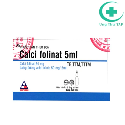Calci Folinat 5ml - Thuốc điều trị ngộ độc của Vinphaco