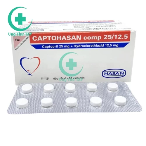 Captohasan comp 25/12.5 - Thuốc điều trị bệnh tăng huyết áp