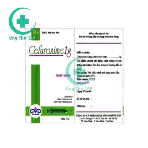 Cefuroxime 1g - Thuốc điều trị nhiễm khuẩn của MDpharco