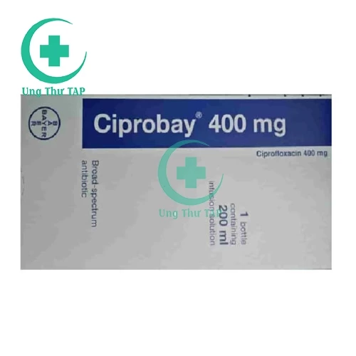 Ciprobay 400mg/200ml - Thuốc điều trị viêm, nhiễm khuẩn của Đức