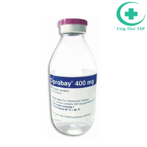 Ciprobay 400mg/200ml - Thuốc điều trị viêm, nhiễm khuẩn của Đức