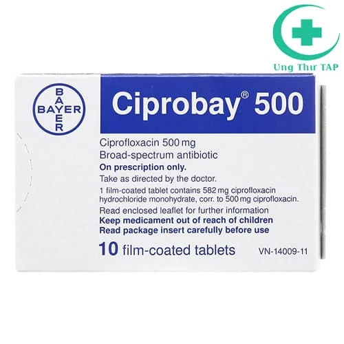 Ciprobay Tab 500mg - Thuốc điều trị nhiễm khuẩn