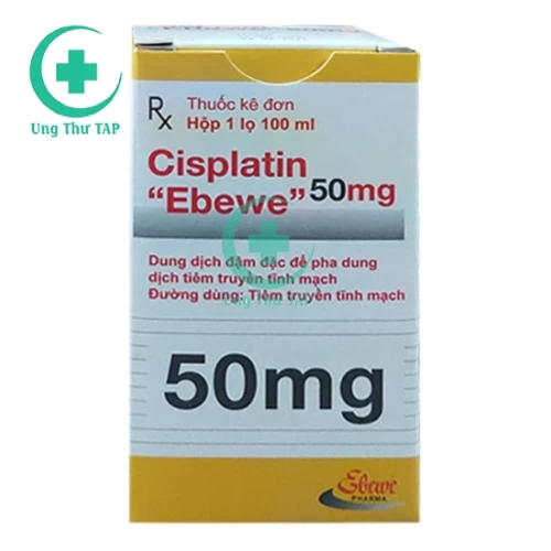 Cisplatin "Ebewe" 10mg/20ml - Điều trị giảm nhẹ tạm thời ung thư