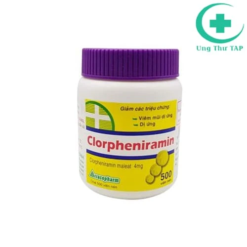 Clorpheniramin 4mg Vacopharm (lọ 500 viên) - Điều trị viêm mũi