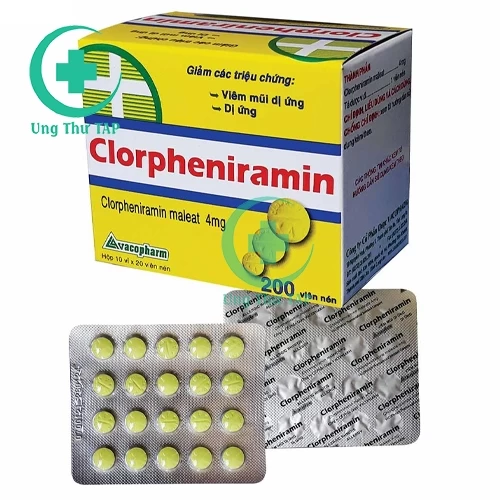 Clorpheniramin 4mg Vacopharm (lọ 500 viên) - Điều trị viêm mũi