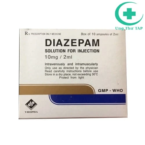  Diazepam 10mg/2ml Vidipha - Thuốc điều trị lo âu, trầm cảm