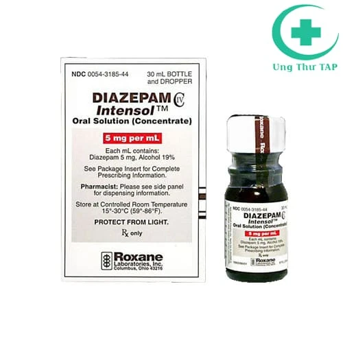 Diazepam Intensol 5mg Roxane - Thuốc điều trị rối loạn lo âu