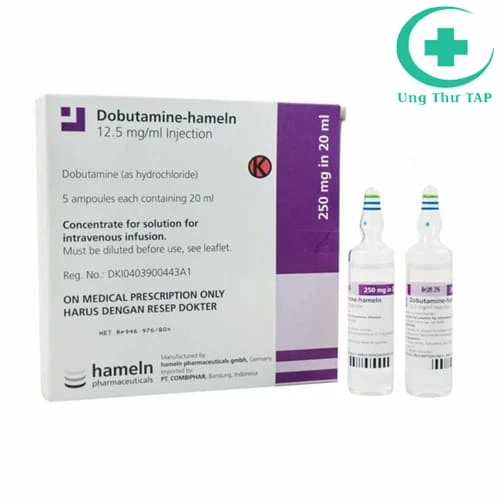 Dobutamine-hameln 12,5mg/ml Hameln - Thuốc trị thiểu năng cơ tim