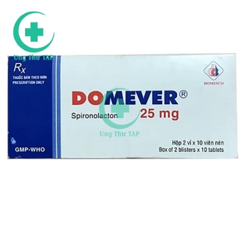 Domever 25mg - Thuốc trị cường Aldosterone, tăng HA.